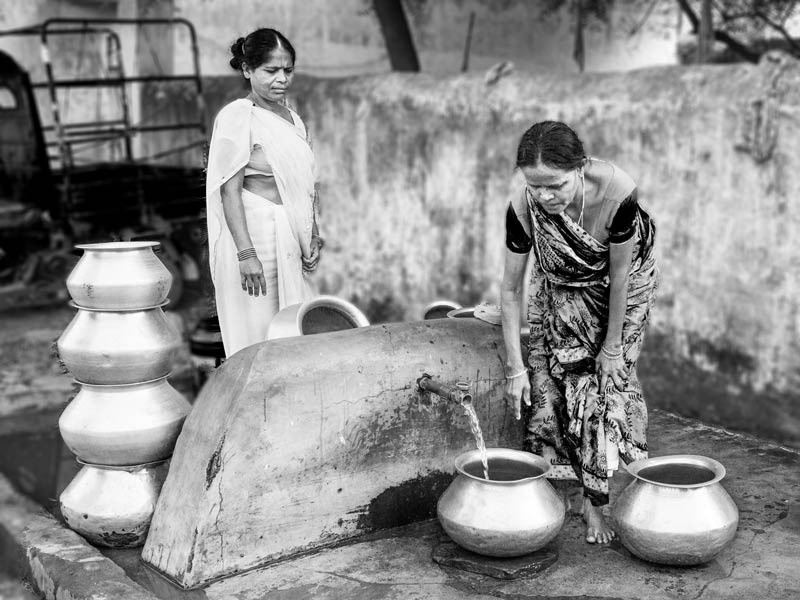Aluminium pots for storing water – Dhanbad district, Jharkhand